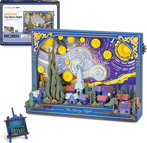 Puzzle holz sternennacht - holz,