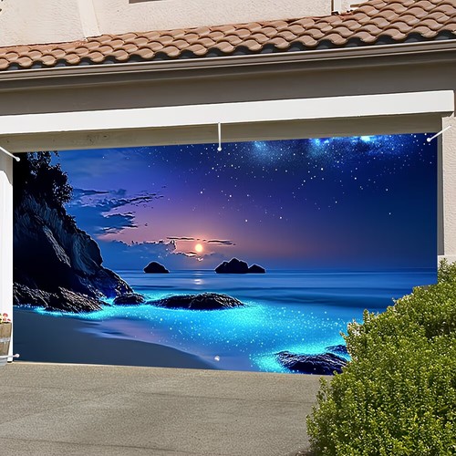 Sternenhimmel blauer strand - blauer,