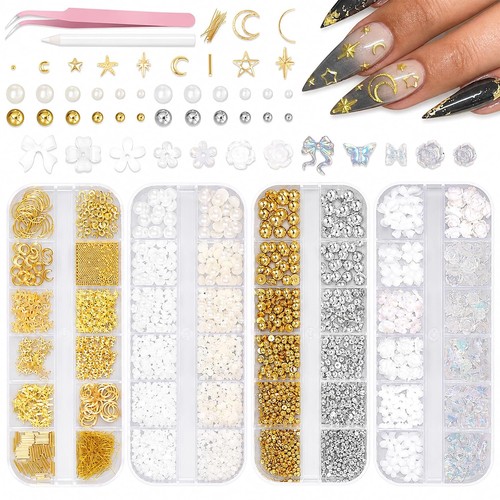 Nagel charms set - 4, mit