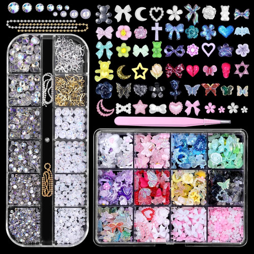 Nagel charm set farbige - nagel,