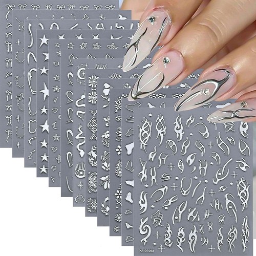 Nagelkunst sticker - sticker, 3d