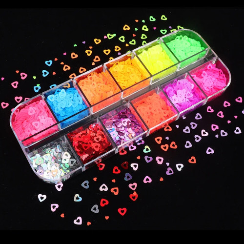Glitter pailletten nagel - glitter,